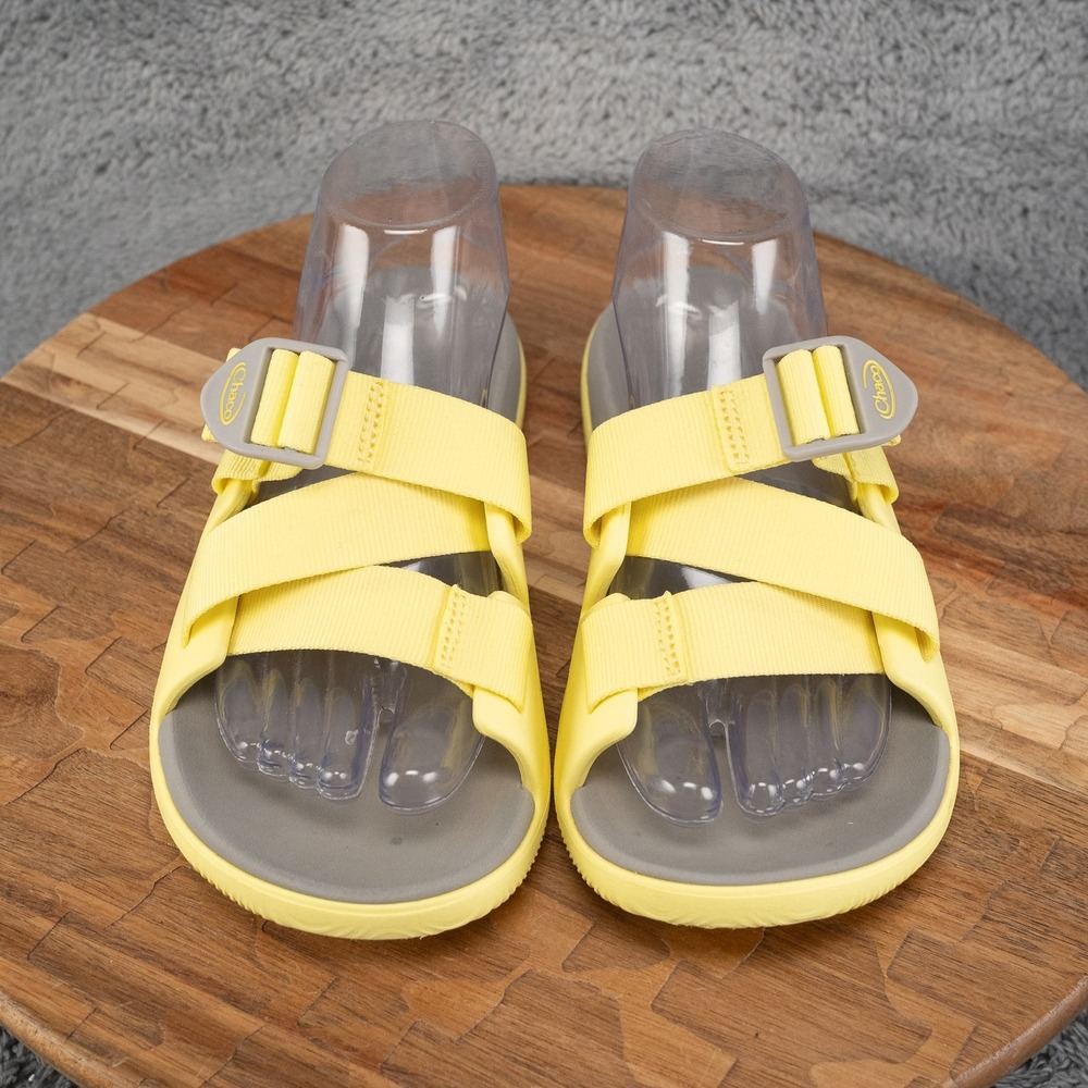 Chaco Yellow Women's Chillos Slip On Slides JCH107822 Size 8 - Picture 2 of 6